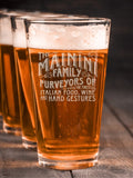 Italian Hand Gestures : Pint Glasses - Engraved