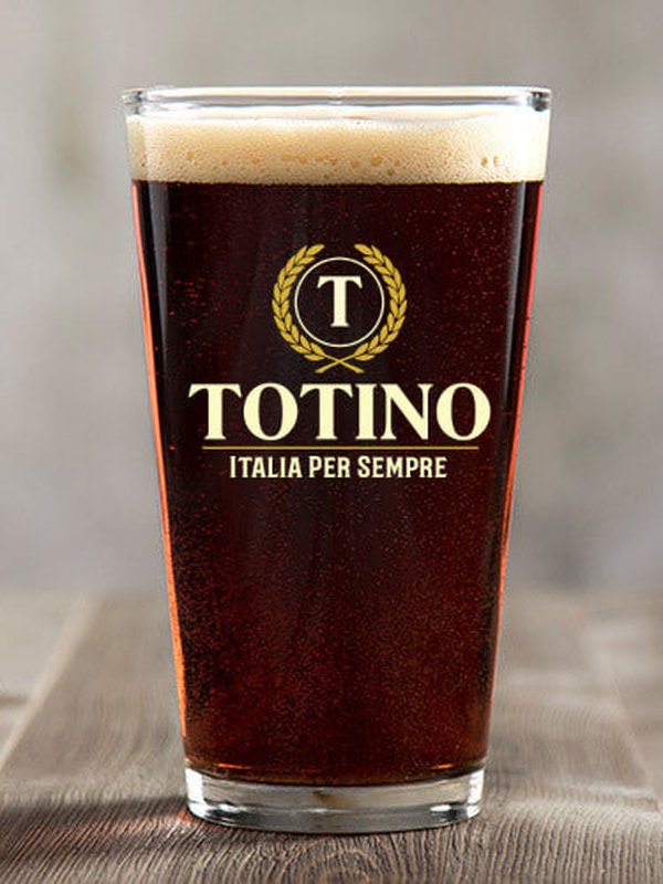 Italian Monogram : Pint Glasses - Color Printed