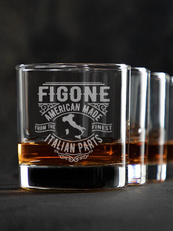 Italian Parts : Rocks Glasses - Engraved