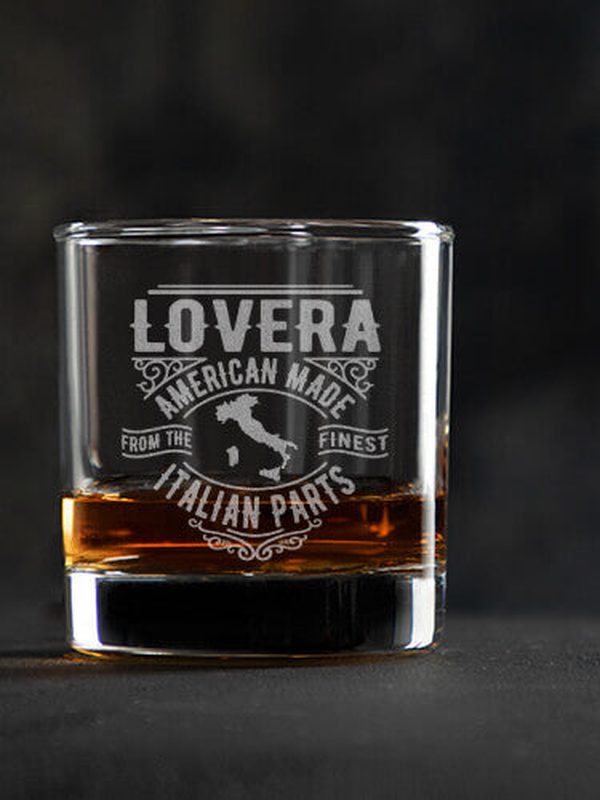 Italian Parts : Rocks Glasses - Engraved