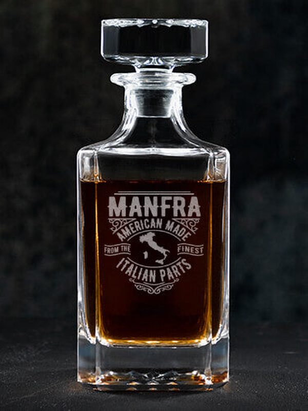 Italian Parts : Whiskey Decanter - Engraved