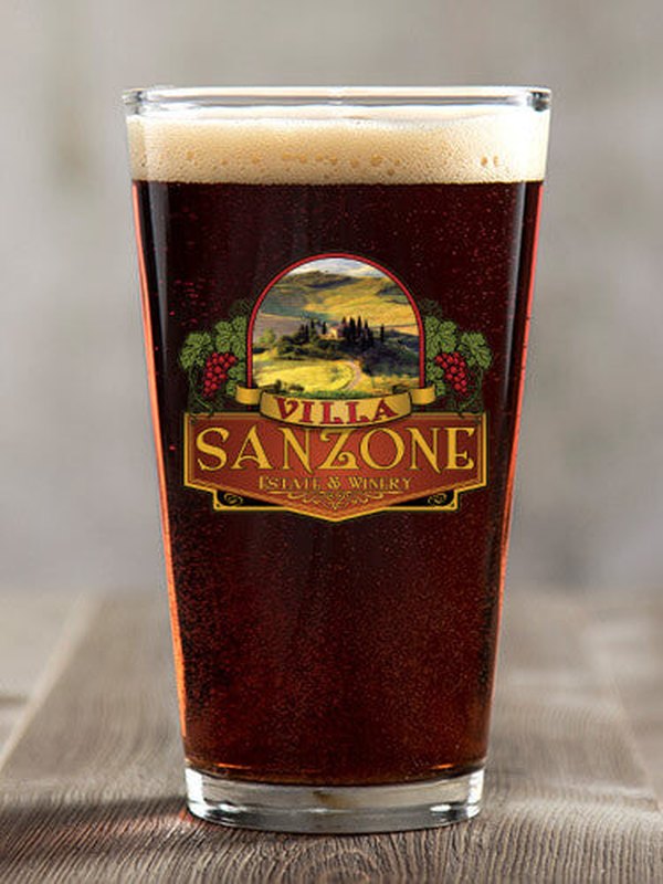 Italian Villa : Pint Glasses - Color Printed