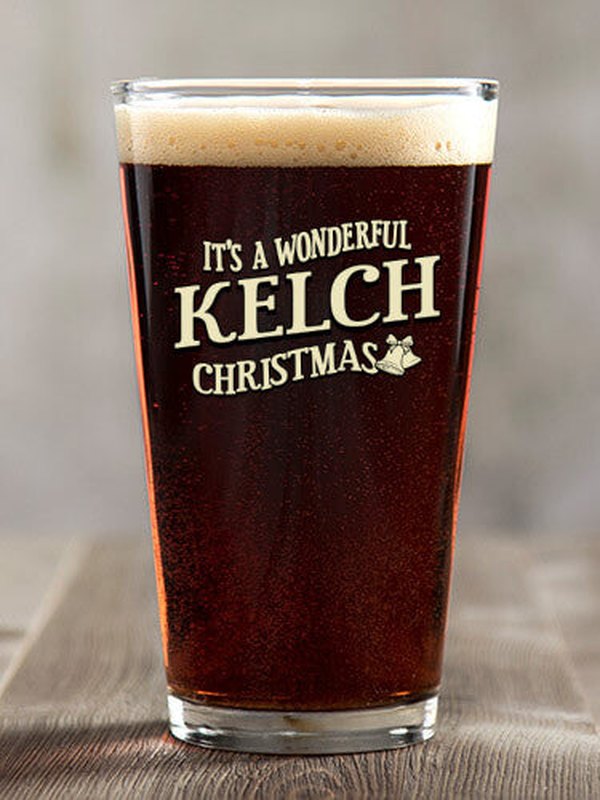 It's A Wonderful Christmas : Pint Glasses - Color Printed