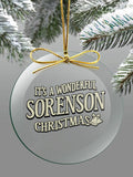 It's A Wonderful Christmas : 4 Inch Round Glass Ornament