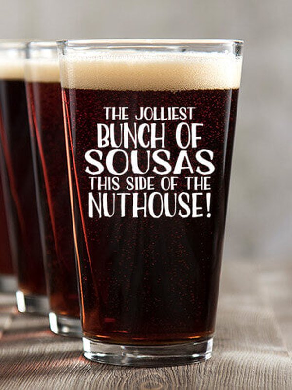 Jolliest Bunch : Pint Glasses - Color Printed