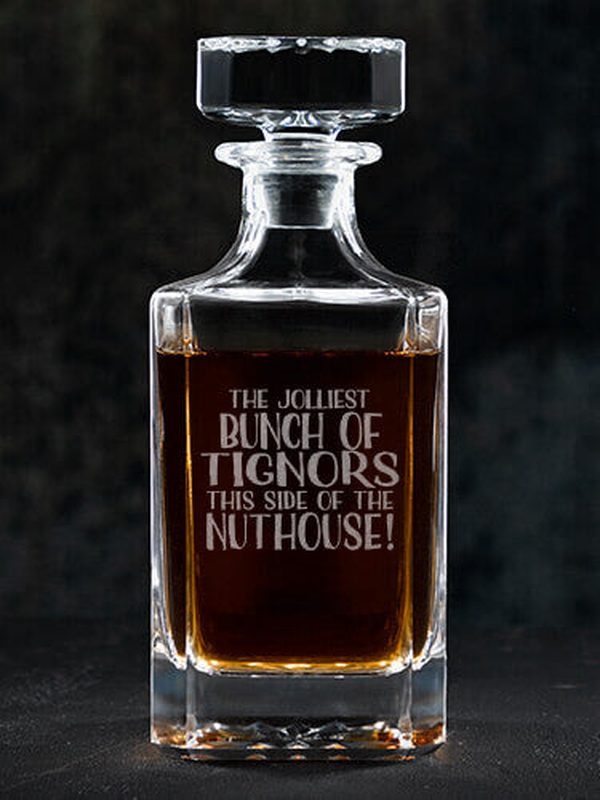 Jolliest Bunch : Whiskey Decanter - Engraved