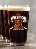 King of the Grill : Pint Glasses - Color Printed