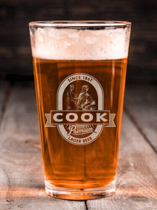 Lager : Pint Glasses - Engraved