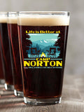 Life Is Better : Pint Glasses - Color Printed