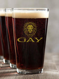 Lion : Pint Glasses - Color Printed