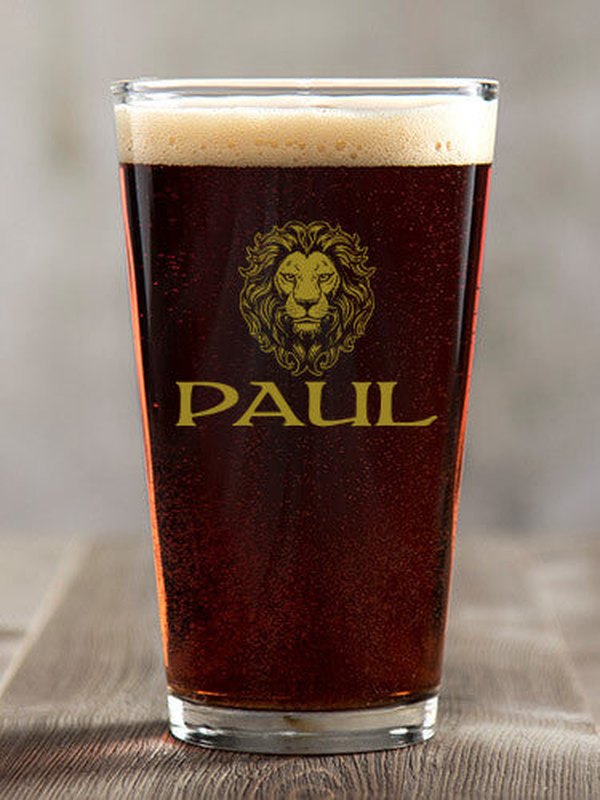 Lion : Pint Glasses - Color Printed