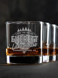 Livin' The Dream Lake House : Rocks Glasses - Engraved