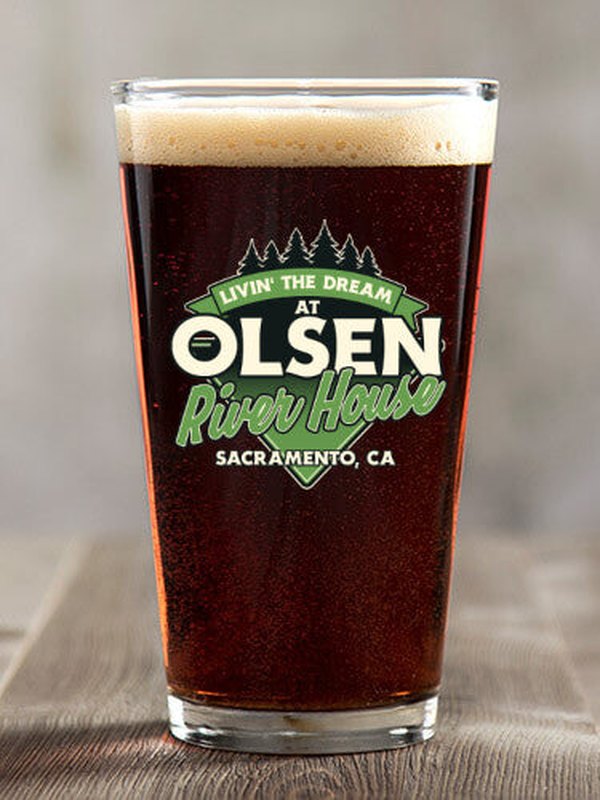 Livin' The Dream River House : Pint Glasses - Color Printed