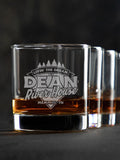 Livin' The Dream River House : Rocks Glasses - Engraved