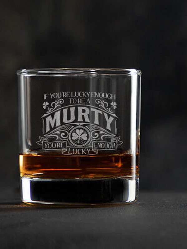 Lucky Enough : Rocks Glasses - Engraved