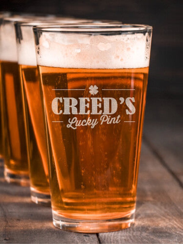 Lucky : Pint Glasses - Engraved product image 1