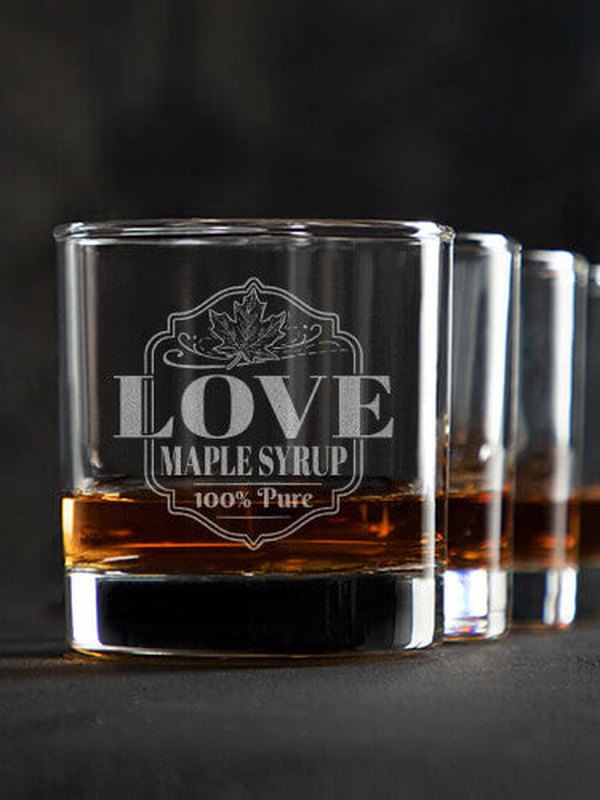 Maple Syrup : Rocks Glasses - Engraved