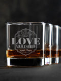 Maple Syrup : Rocks Glasses - Engraved