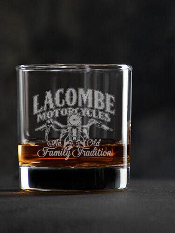 Motorcycle Family Tradition : Rocks Glasses - Engraved