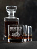 Motorcycle Service BP : Decanter Rocks Glass Gift Sets - Engraved