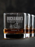 Motorcycle Service : Rocks Glasses - Engraved