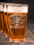 Motorcycles : Pint Glasses - Engraved