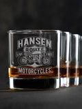 Motorcycles : Rocks Glasses - Engraved