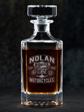 Motorcycles : Whiskey Decanter - Engraved