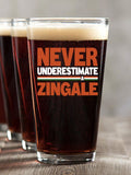 Never Underestimate Italian : Pint Glasses - Color Printed