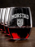 Norwegian Shield : Stemless Wine Glasses - Engraved