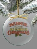 Old Fashioned Christmas : 4 Inch Round Glass Ornament