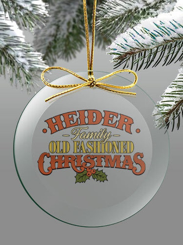 Old Fashioned Christmas : 4 Inch Round Glass Ornament