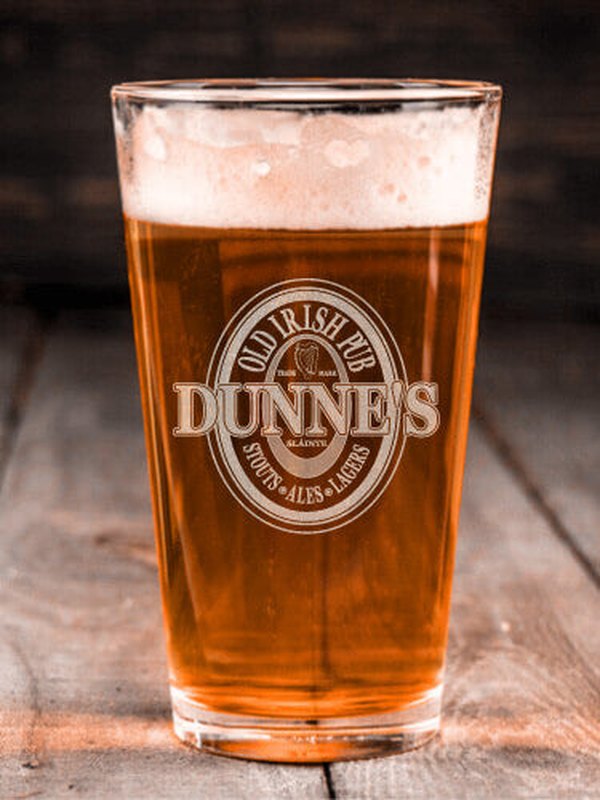 Old Irish Pub : Pint Glasses - Engraved