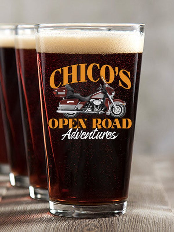 Open Road : Pint Glasses - Color Printed