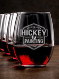 Painting : Stemless Wine Glasses - Engraved