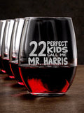 Perfect Kids : Stemless Wine Glasses - Engraved