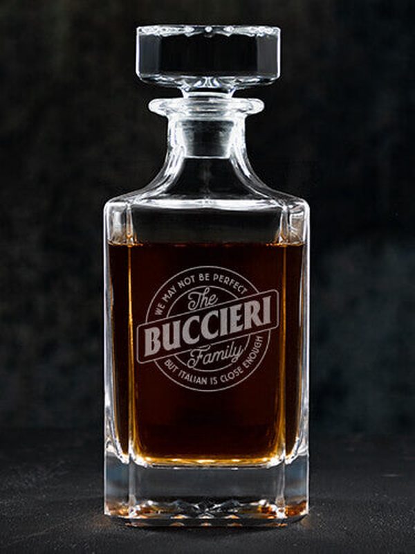 Perfectly Italian : Whiskey Decanter - Engraved