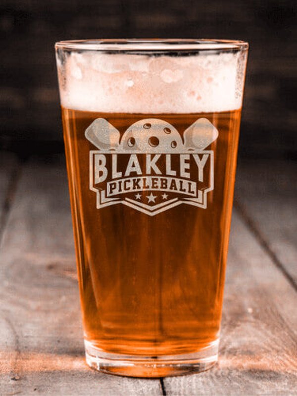Pickleball : Pint Glasses - Engraved