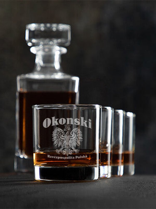 Polish Eagle : Decanter Rocks Glass Gift Sets - Engraved
