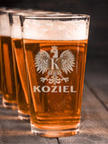 Polish Monogram : Pint Glasses - Engraved product image 1