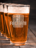 Product Of Italy : Pint Glasses - Engraved