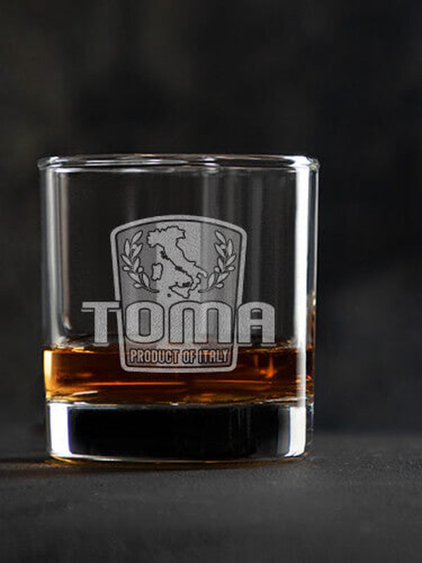 Product Of Italy : Rocks Glasses - Engraved