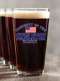 Property of Flag : Pint Glasses - Color Printed