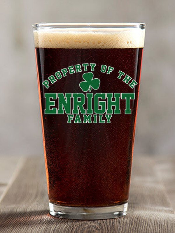 Property of Irish : Pint Glasses - Color Printed