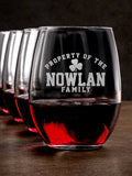 Property of Irish : Stemless Wine Glasses - Engraved