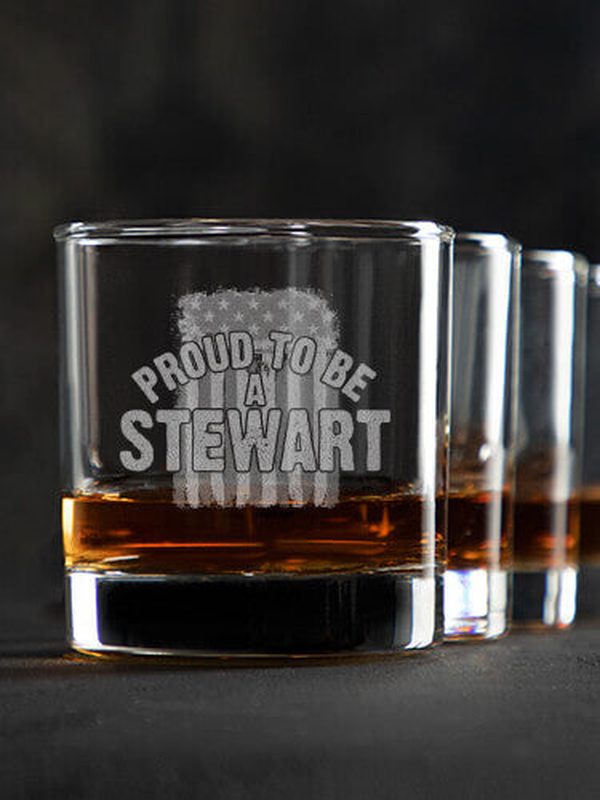 Proud To Be : Rocks Glasses - Engraved