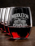 Pumpkins : Stemless Wine Glasses - Engraved
