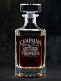 Pumpkins : Whiskey Decanter - Engraved