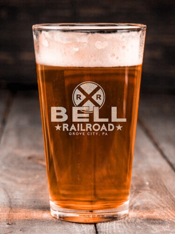 Railroad : Pint Glasses - Engraved