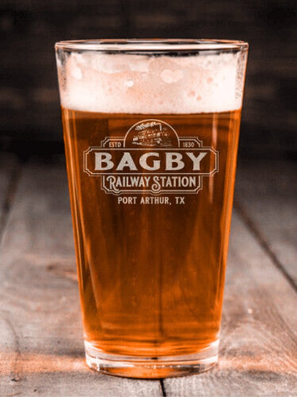 Railway Station : Pint Glasses - Engraved